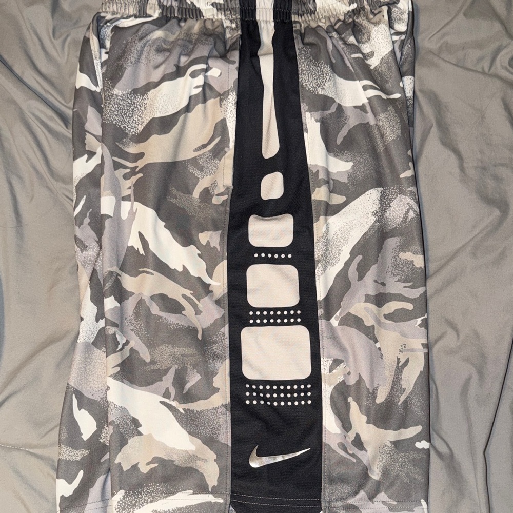 Nike Men's Athletic Camo Shorts - Black and Gray - Picture 4 of 4